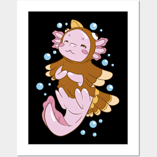 Turkey Disguise Axolotl Fun Posters and Art